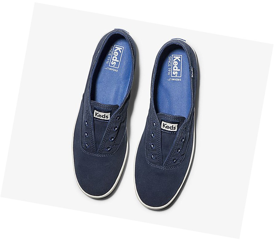 Tenis Slip On Keds Chillax Seasonal Washable Mujer Azules | UCW574238