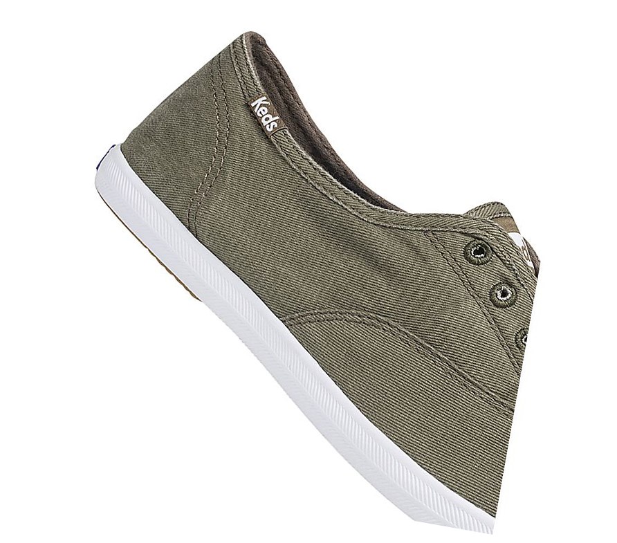 Tenis Slip On Keds Chillax Washable Comodidad Mujer Verde Oliva | DOQ012438