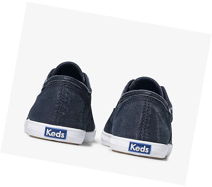 Tenis Slip On Keds Chillax Washable Mujer Azul Marino | CWE408721