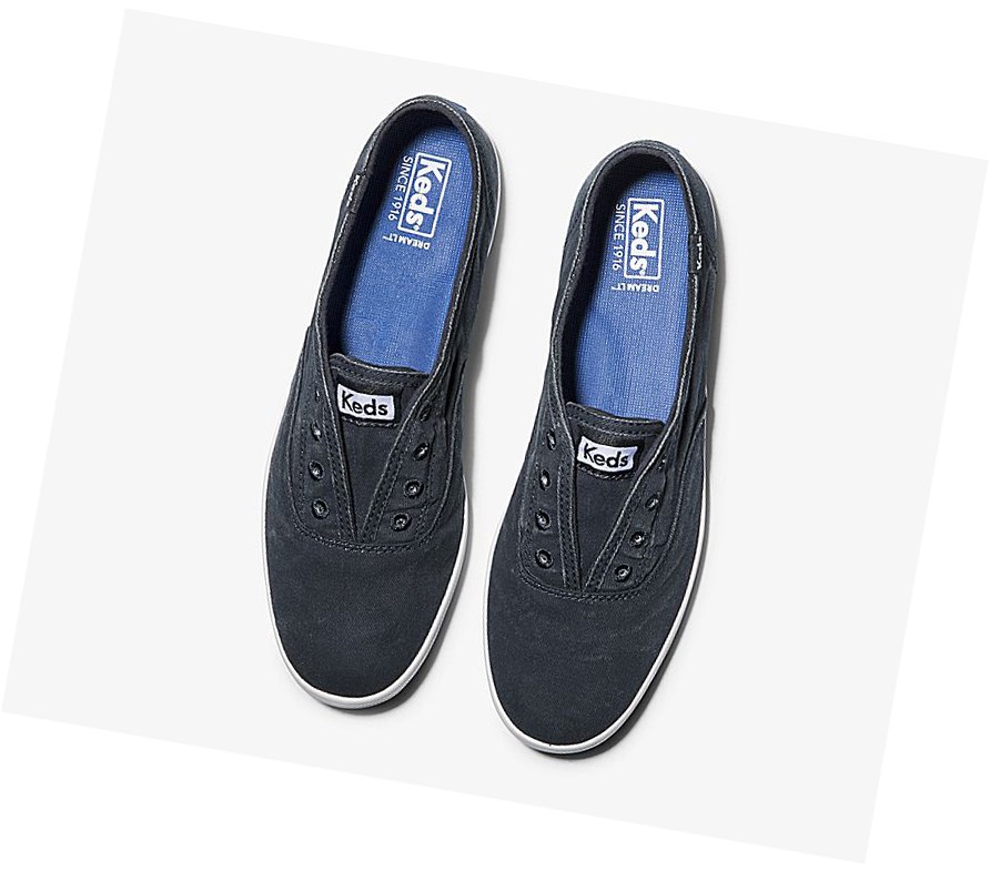 Tenis Slip On Keds Chillax Washable Mujer Azul Marino | CWE408721