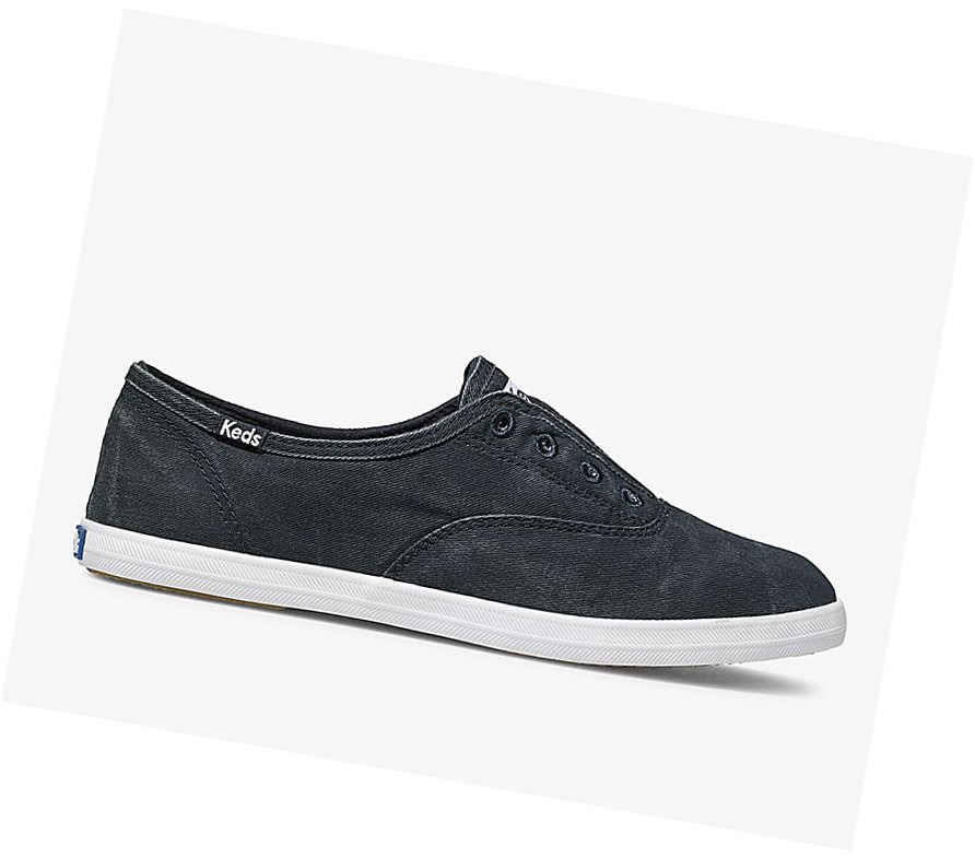 Tenis Slip On Keds Chillax Washable Mujer Azul Marino | CWE408721