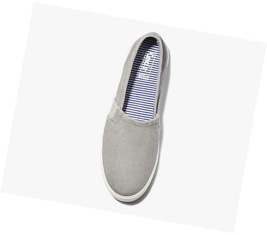 Tenis Slip On Keds Clipper Washed Solids Comodidad Mujer Grises | XPE843710