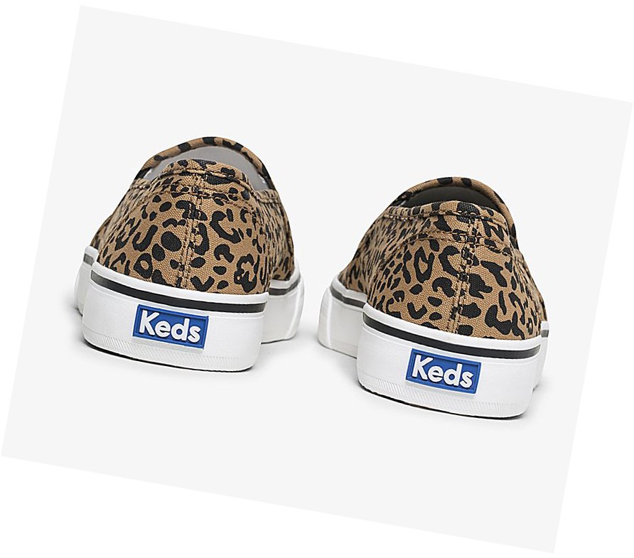 Tenis Slip On Keds Double Decker Animal Mujer Marrom | GWD169837