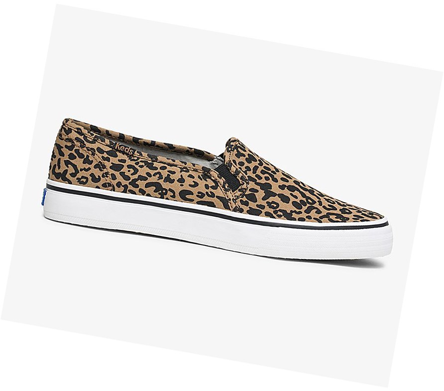 Tenis Slip On Keds Double Decker Animal Mujer Marrom | GWD169837