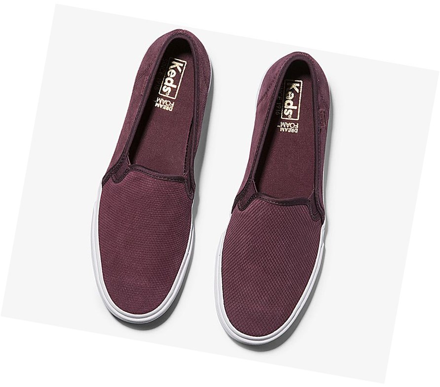 Tenis Slip On Keds Double Decker Gamuza Fall Mujer Rojos | MYW169874