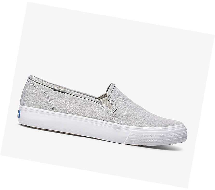 Tenis Slip On Keds Double Decker Heathered Woven Mujer Grises | CXH539128