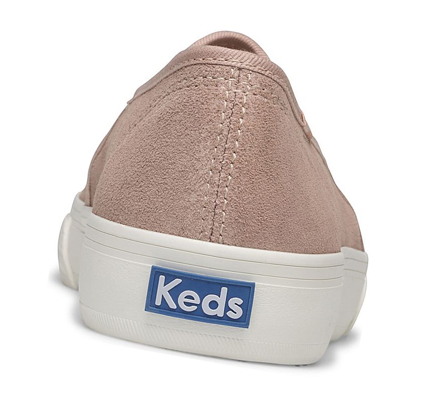 Tenis Slip On Keds Double Decker Perf Gamuza Mujer Blancos | AME973851