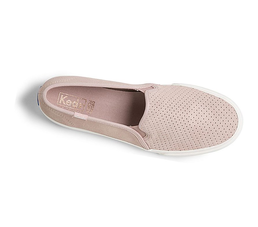 Tenis Slip On Keds Double Decker Perf Gamuza Fall Comodidad Mujer Rosas | AXG463089