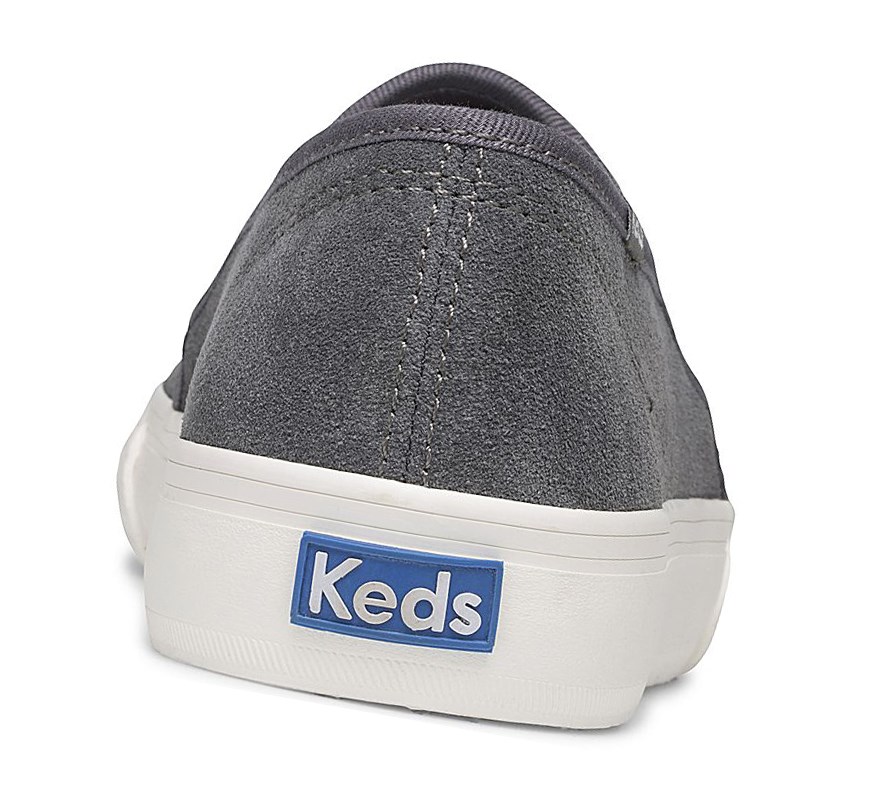 Tenis Slip On Keds Double Decker Perf Gamuza Fall Comodidad Mujer Grises | GWS562907