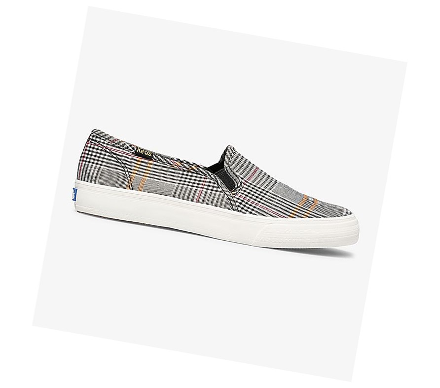 Tenis Slip On Keds Double Decker Plaid Mujer Negros Multicolor | SHO795214