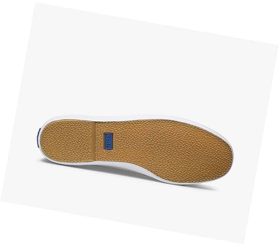 Tenis Slip On Keds Official Site Champion Cuero Mujer Blancos | DZY083574