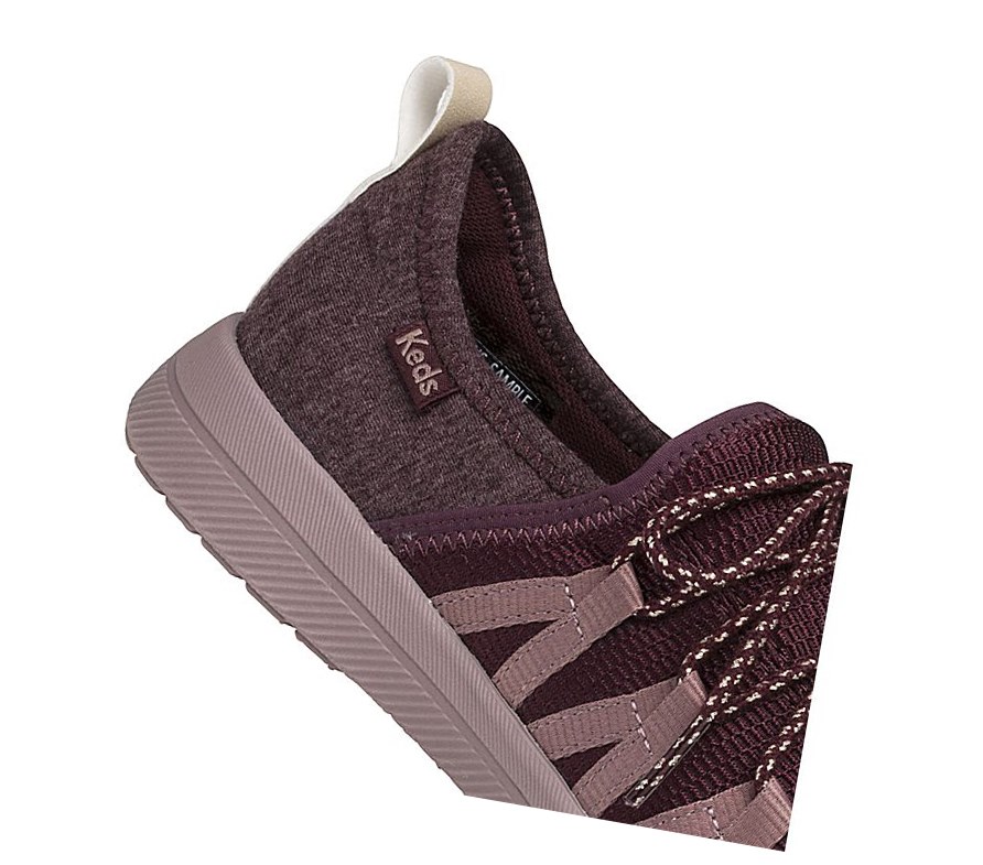 Tenis Slip On Keds Studio Lively Shimmer Mesh Athleisure Mujer Vino | ZFQ487125