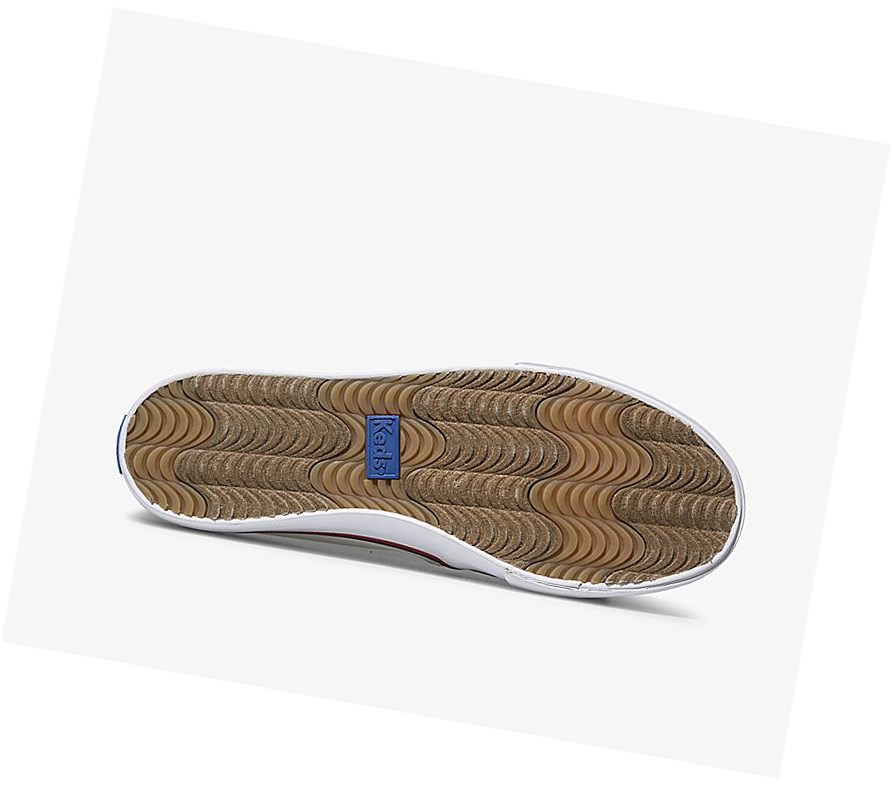 Tenis Slip On Keds Washable Double Decker Varsity Mujer Blancos | KYF940726