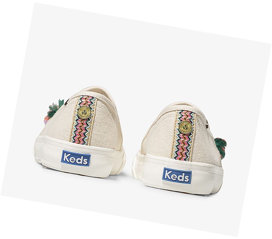 Tenis Slip On Keds x Jungalow Double Decker Duet Mujer Beige Multicolor | ZHJ586342