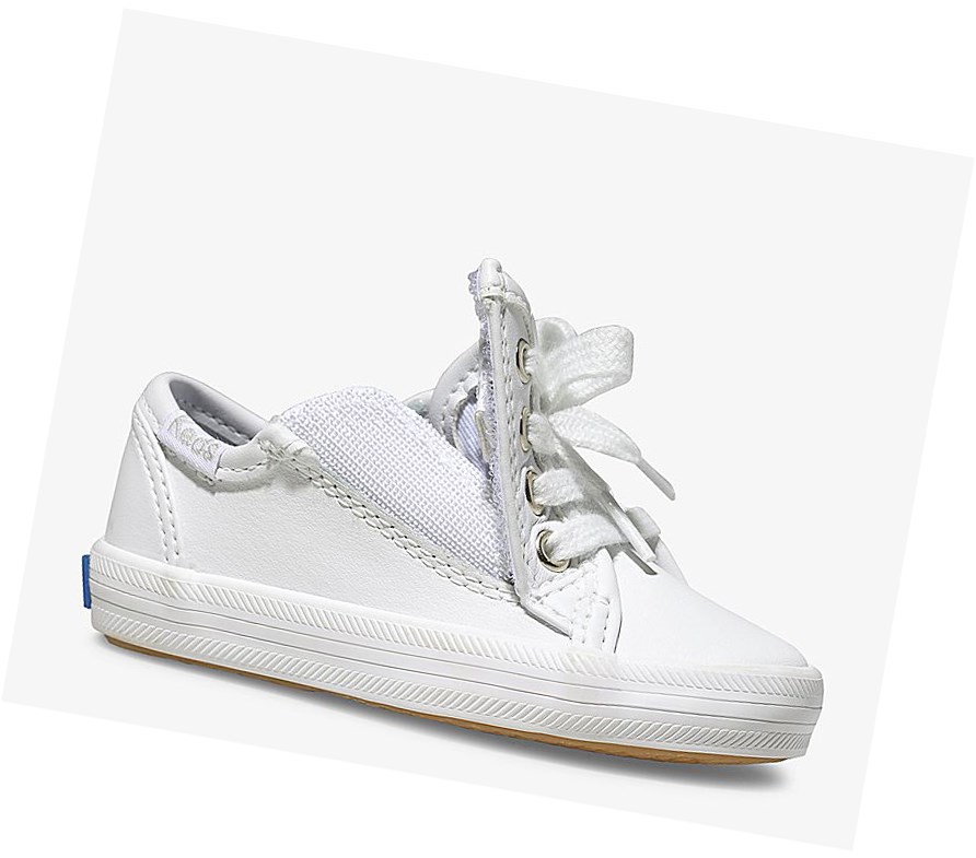 Zapatos Casuales Keds Big Kid Kickstart Core Jr. Cuero Niños Blancos | KEC182409