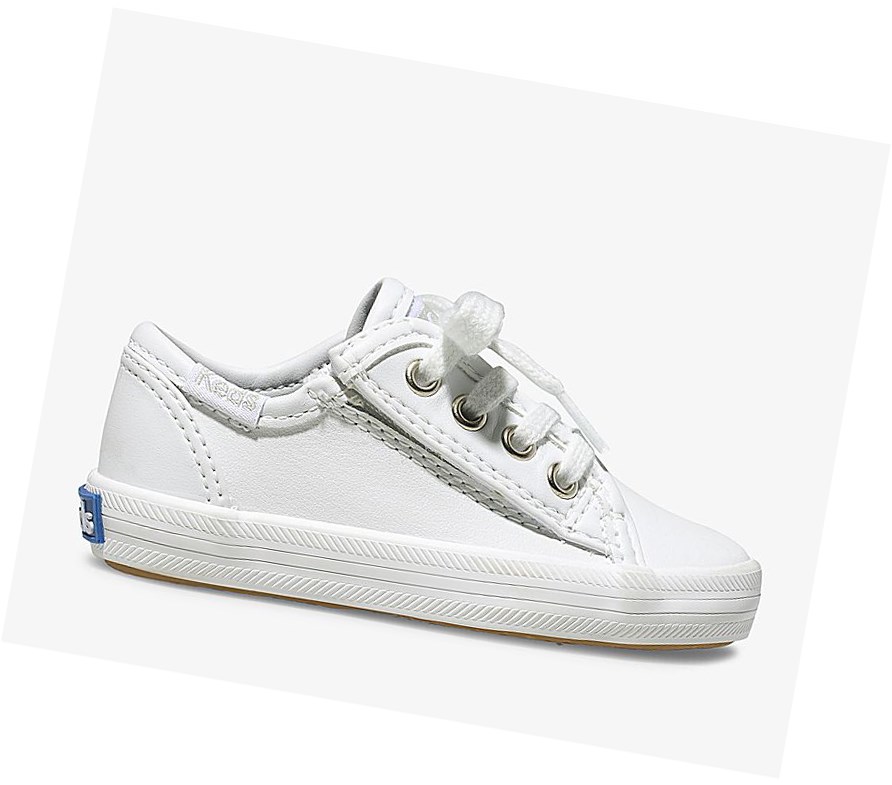 Zapatos Casuales Keds Big Kid Kickstart Core Jr. Cuero Niños Blancos | KEC182409