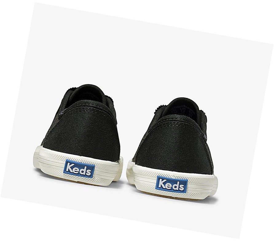 Zapatos Casuales Keds Big Kid Kickstart Metallic Sparkle Niños Negros | UGC762510