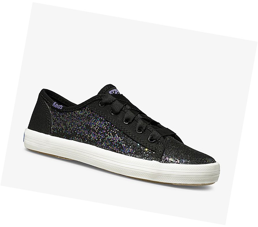 Zapatos Casuales Keds Big Kid Kickstart Metallic Sparkle Niños Negros | UGC762510