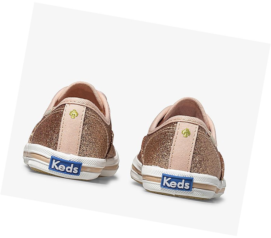 Zapatos Casuales Keds Big Kid x kate spade new york Champion Glitter Niños Rosas Dorados | AXM376918