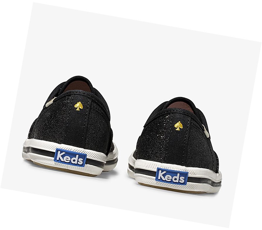 Zapatos Casuales Keds Big Kid x kate spade new york Champion Glitter Niños Negros | KJN318265