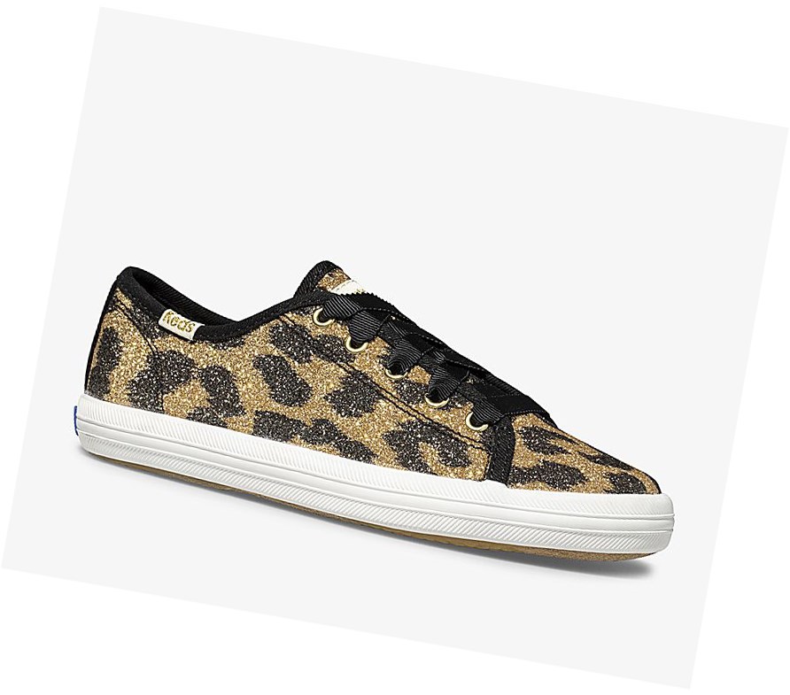 Zapatos Casuales Keds Big Kid x kate spade new york Kickstart Glitter Leopard Niños Leopardo | QAB548397