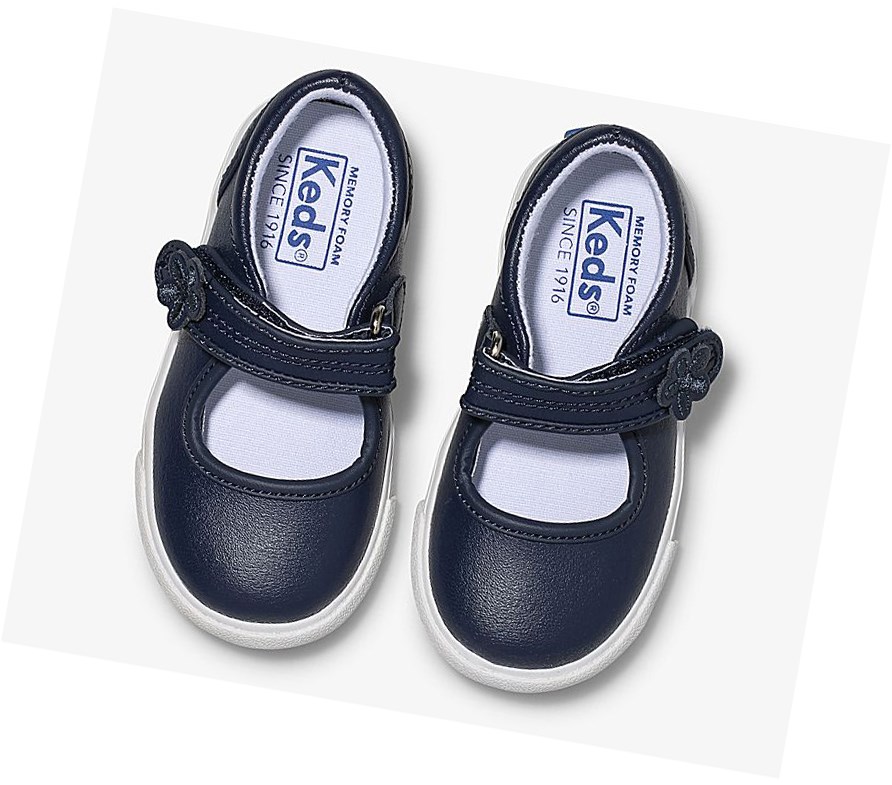 Zapatos Mary Jane Keds Big Kid Ella Mary Janes Niños Azul Marino | TLS172045