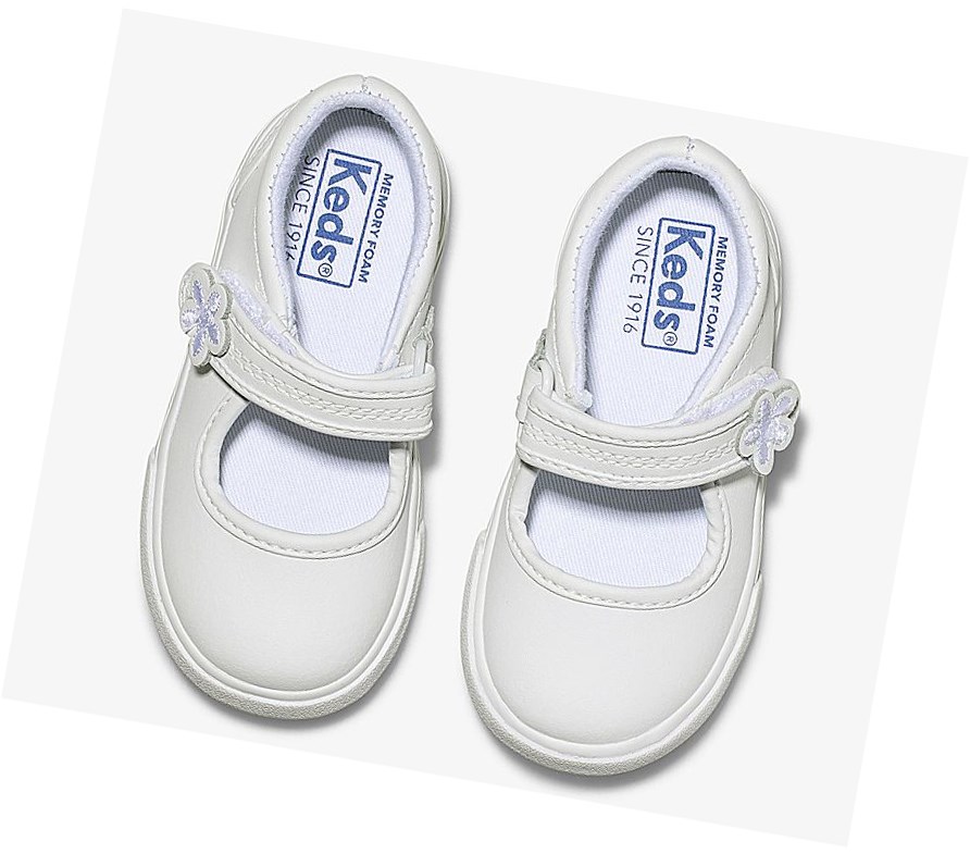 Zapatos Mary Jane Keds Big Kid Ella Mary Janes Niños Blancos | TSB097521