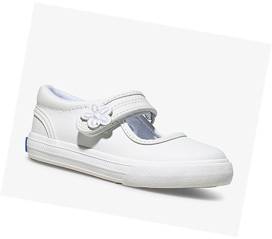 Zapatos Mary Jane Keds Big Kid Ella Mary Janes Niños Blancos | TSB097521