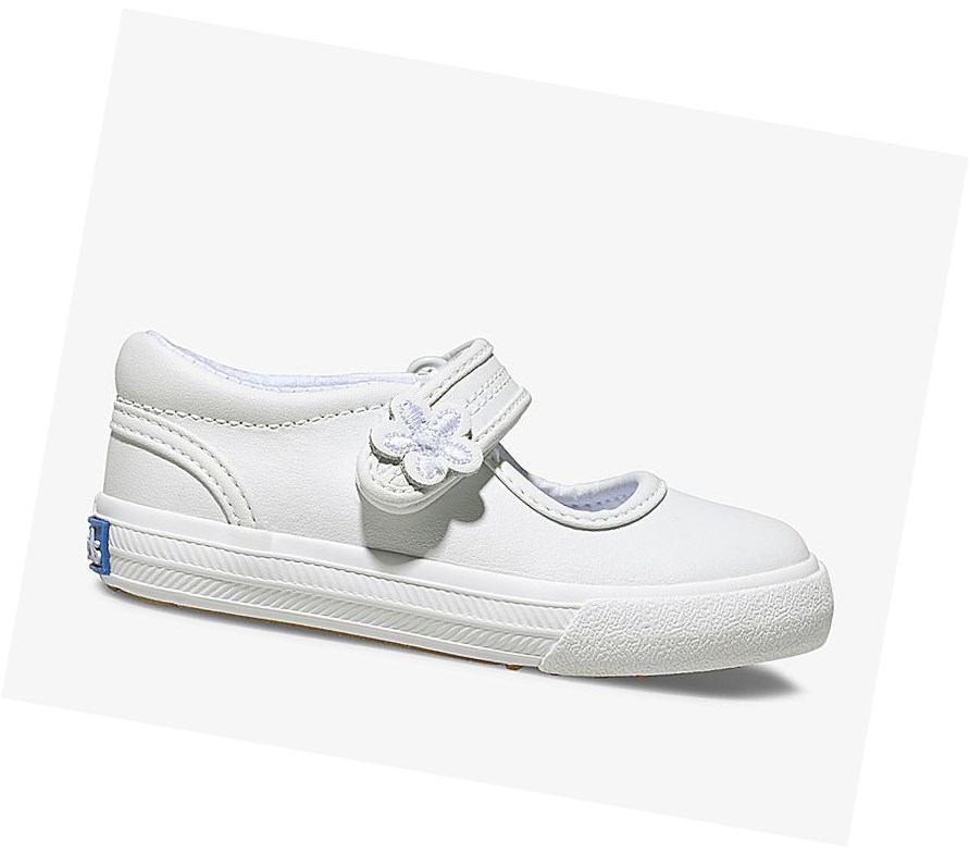 Zapatos Mary Jane Keds Big Kid Ella Mary Janes Niños Blancos | TSB097521