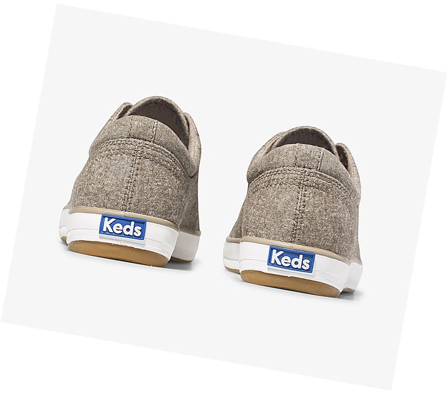 Zapatos con Cordones Keds Center Brushed Denim Mujer Amarillos | CZF571623