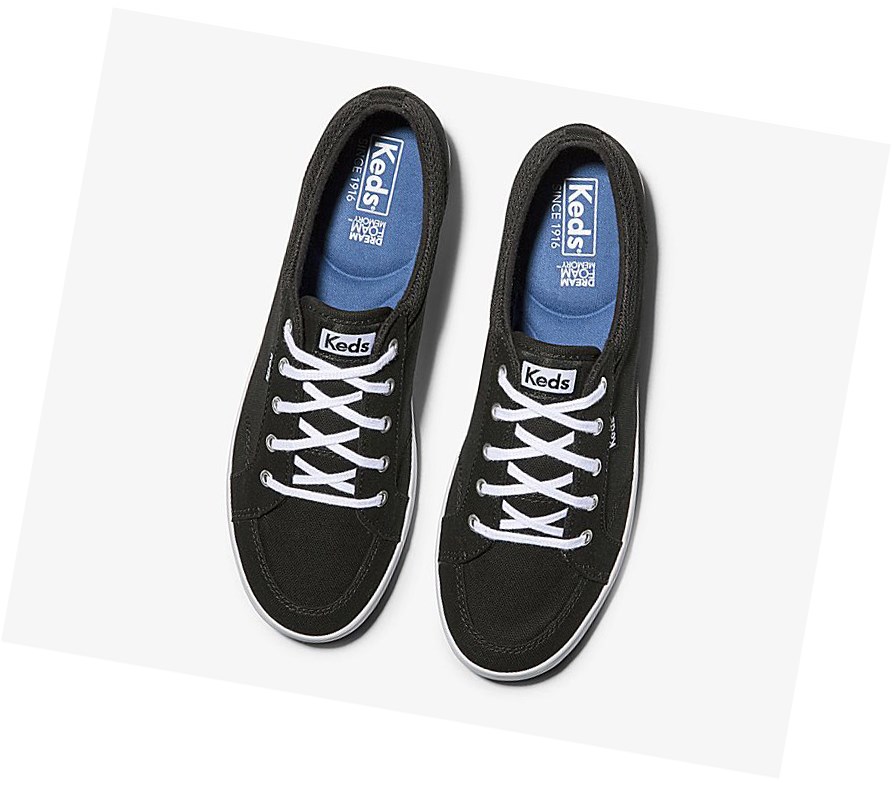 Zapatos con Cordones Keds Center Comodidad Mujer Negros | HRG209483