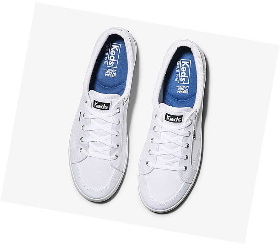 Zapatos con Cordones Keds Center Comodidad Mujer Blancos | IKD208465