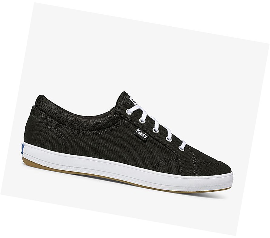 Zapatos con Cordones Keds Center Mujer Negros | CLQ039456