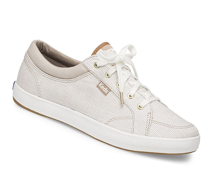 Zapatos con Cordones Keds Center Ticking Stripe Comodidad Mujer Amarillos | ATH815940