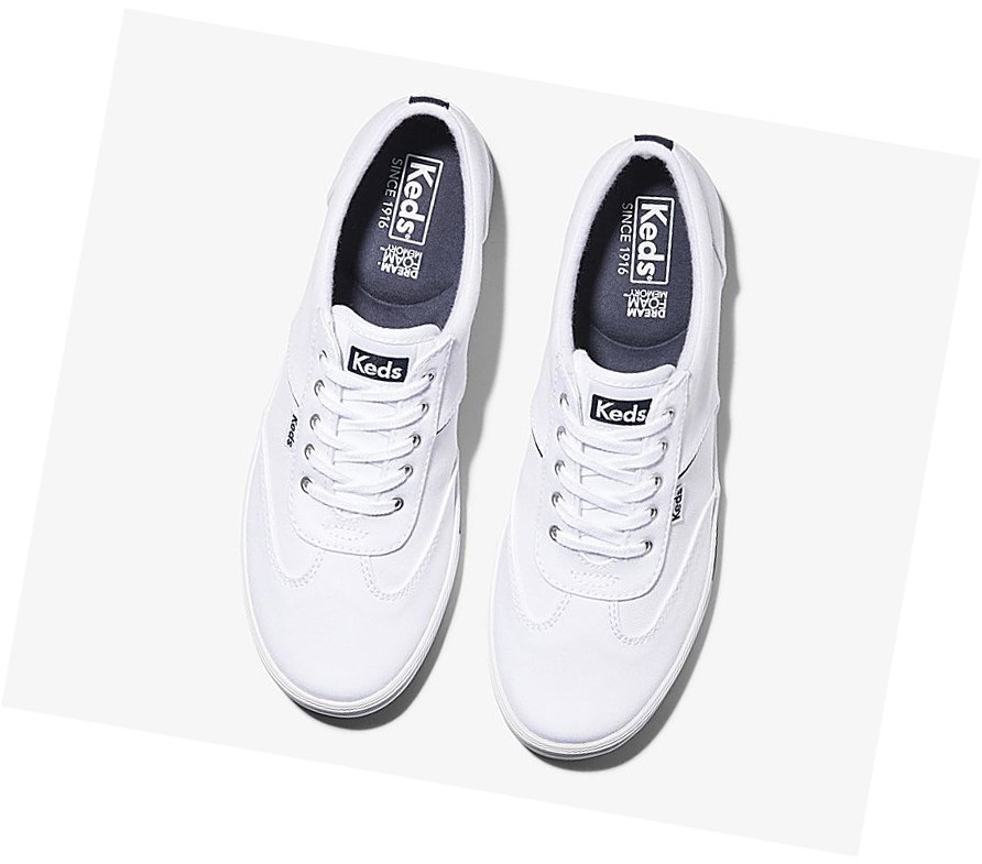 Zapatos con Cordones Keds Courty Comodidad Mujer Blancos | NBC793012