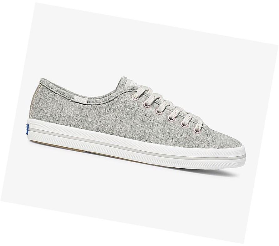 Zapatos con Cordones Keds Kickstart Triangle Jersey Mujer Grises | LMD541708