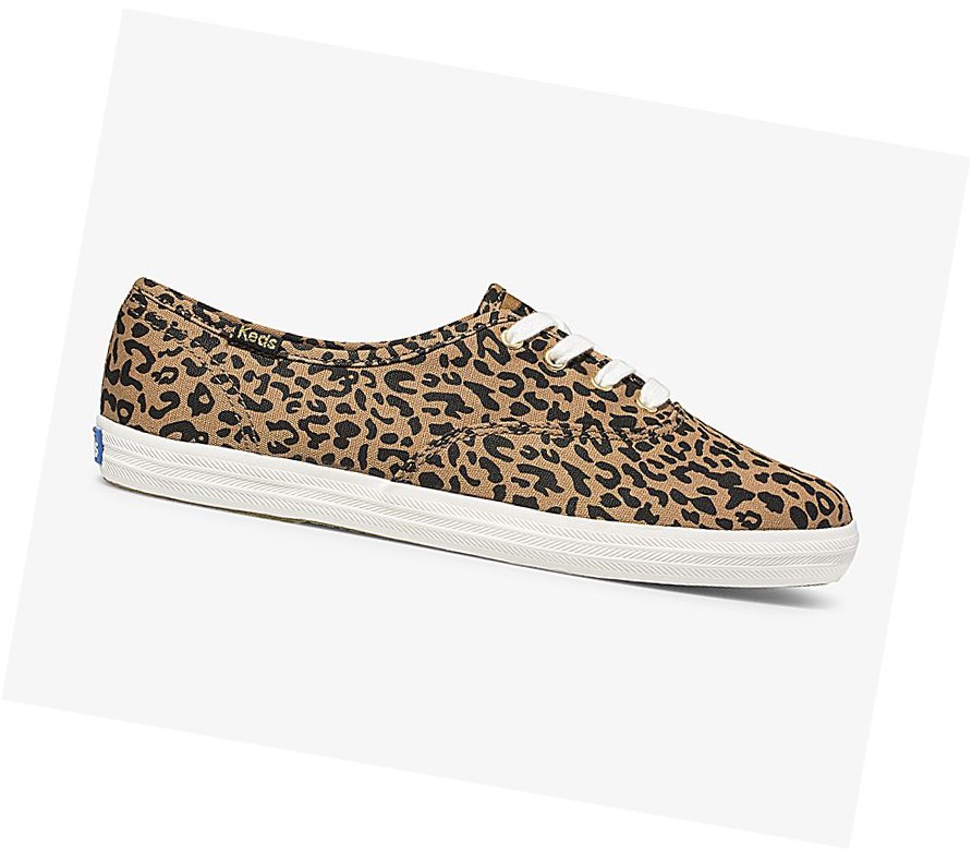 Zapatos con Cordones Keds Washable Champion Animal Mujer Marrom | YIH437210