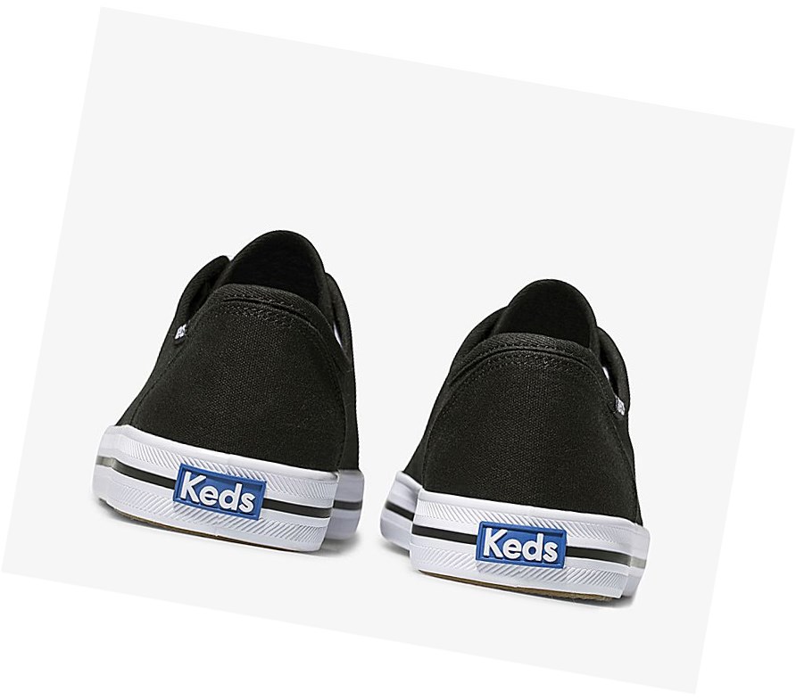 Zapatos con Cordones Keds Washable Kickstart Mujer Negros | FRD975483