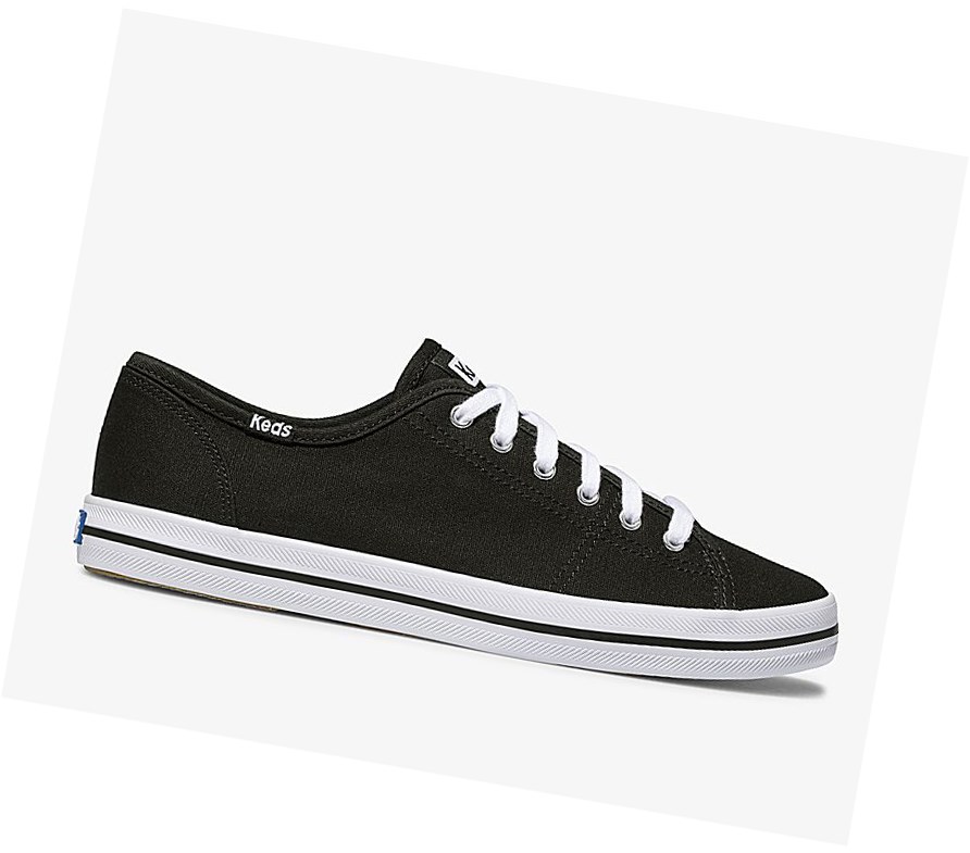 Zapatos con Cordones Keds Washable Kickstart Mujer Negros | FRD975483