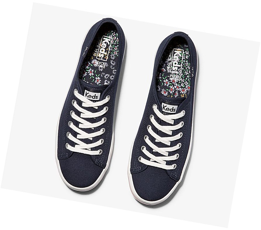 Zapatos con Cordones Keds Washable Kickstart Mujer Azul Marino | LYZ710362