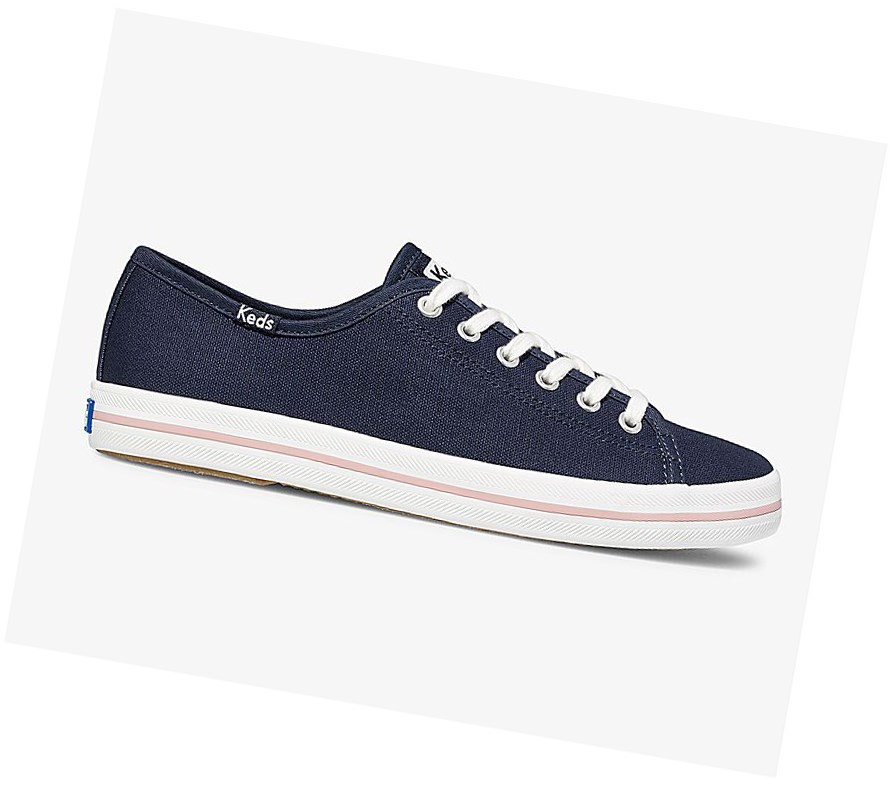 Zapatos con Cordones Keds Washable Kickstart Mujer Azul Marino | LYZ710362